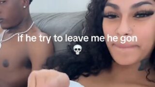 MurdaB Nude With Boyfriend Playing On Bed New Onlyfans leak