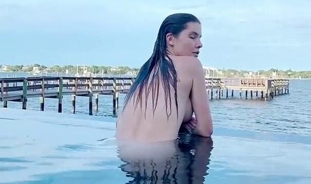 Amanda Cerny Nude Swimming In Pool Video Leaked